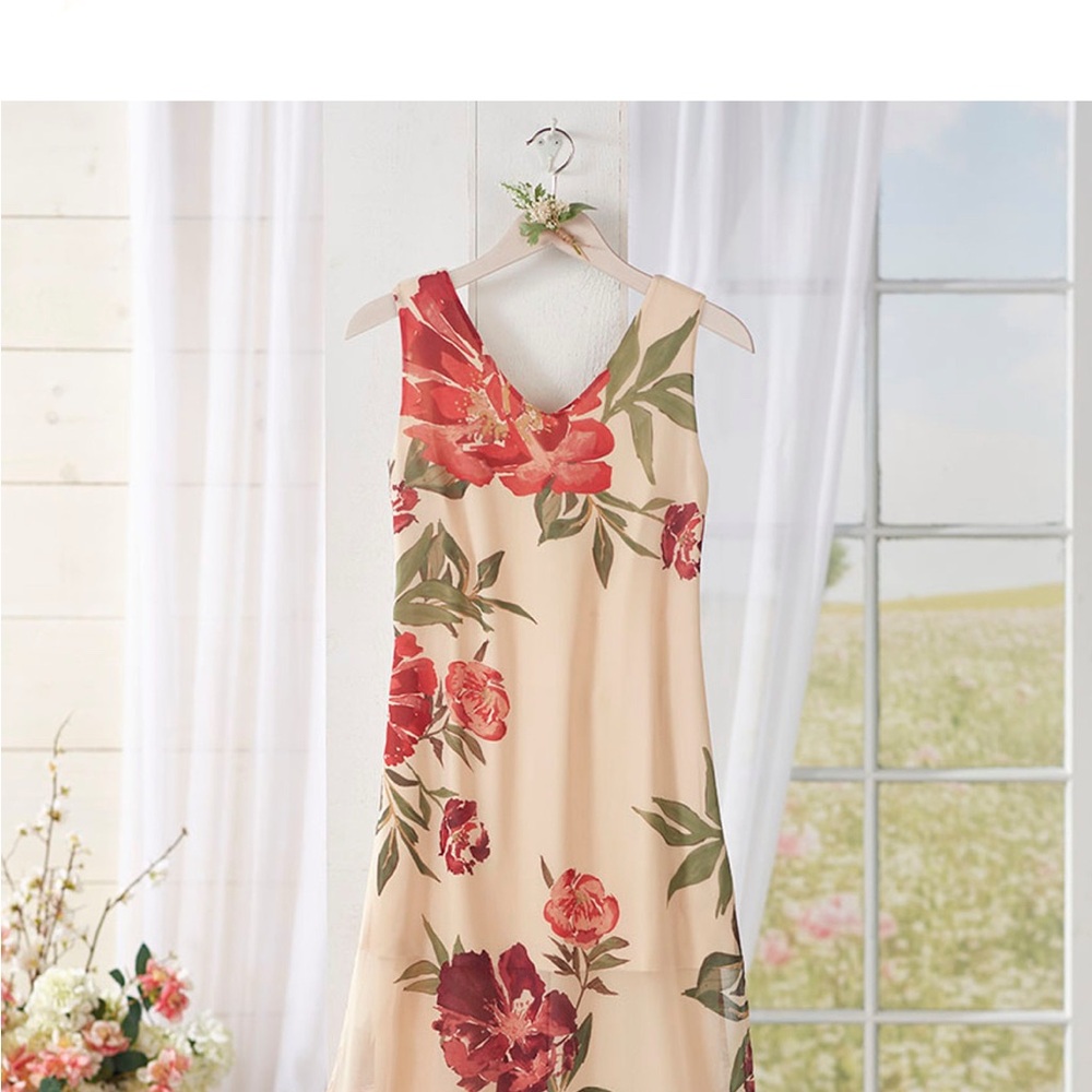 Coldwater Creek 3-Piece Floral Sleeveless Set Size 18